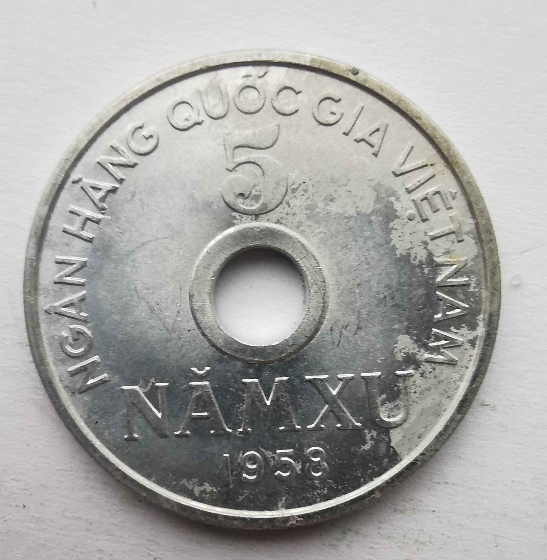 Vietnamas 5 xu 1958