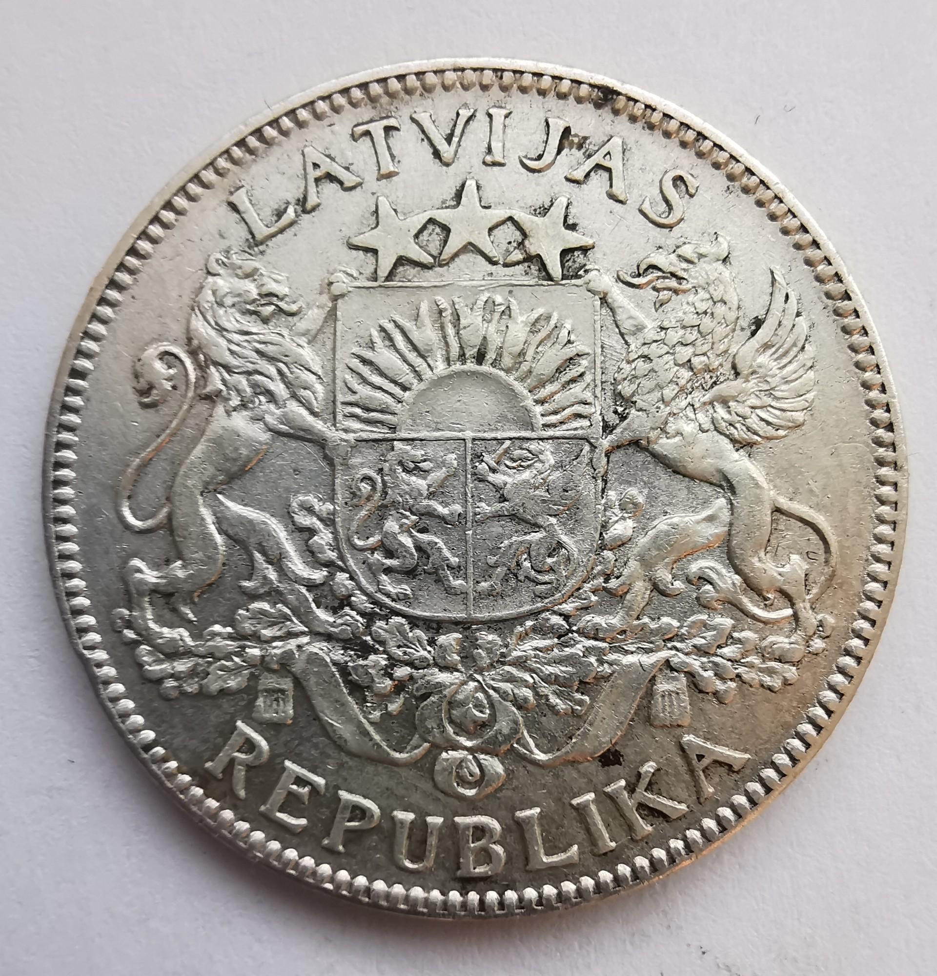 Latvija 1 latas 1924 sidabras