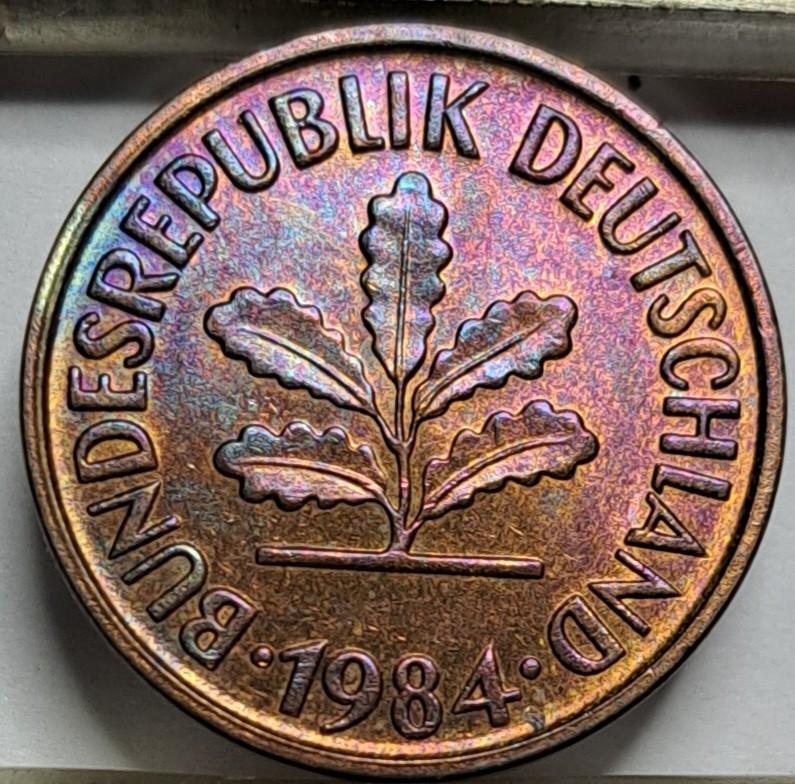 Vokietija 5 pfenigai D 1984 KM#107 (7843)
