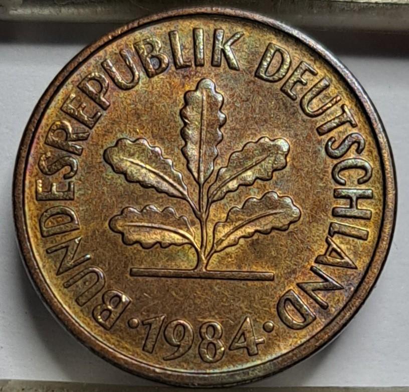 Vokietija 5 pfenigai F 1984 KM#107 (7842)