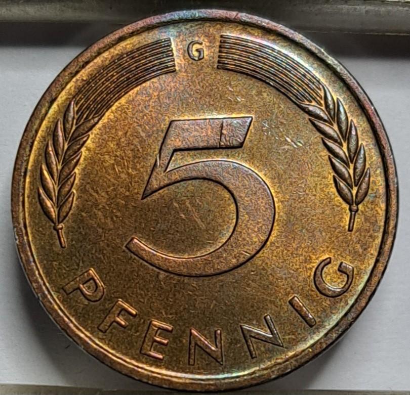 Vokietija 5 pfenigai G 1984 KM#107 (7841)