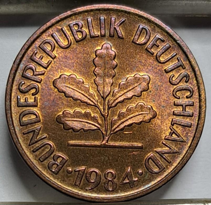 Vokietija 5 pfenigai G 1984 KM#107 (7841)