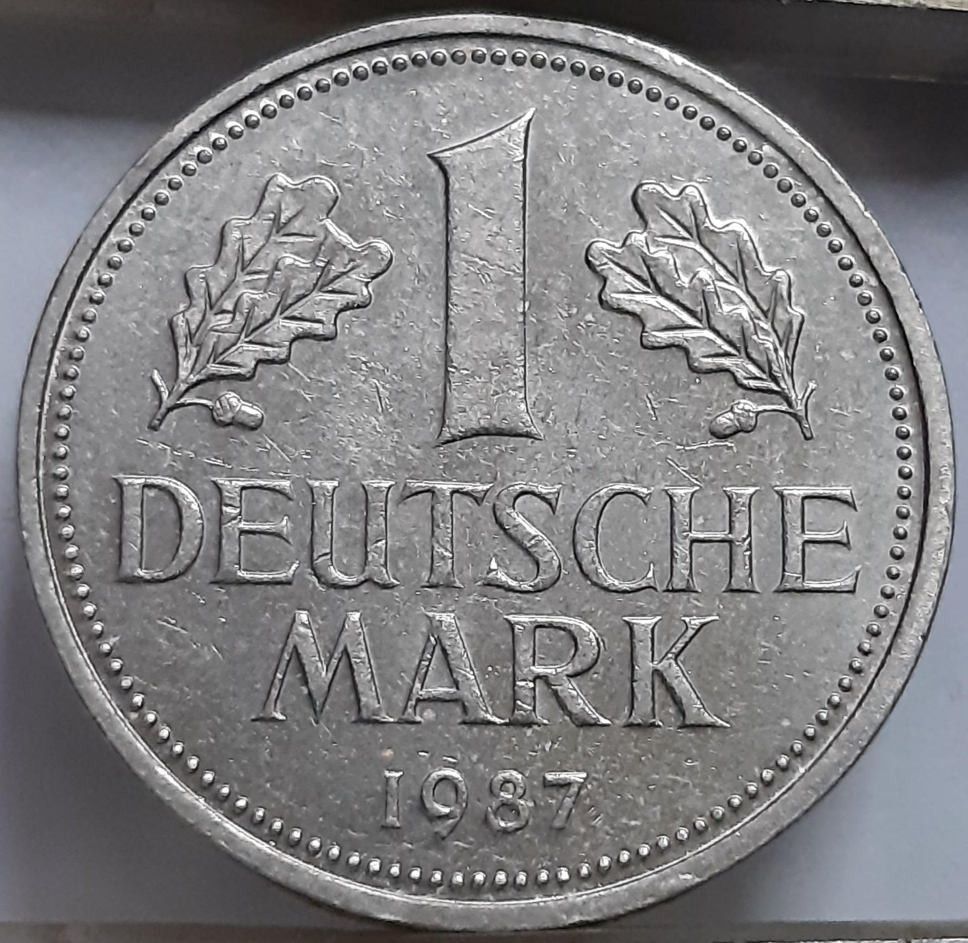 Vokietija 1 markė D 1987 KM#110 (7855)