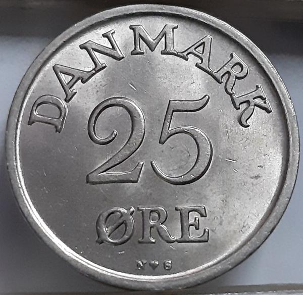 Danija 25 erės 1954 KM#842 (7848)