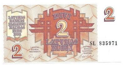 Latvija. 2 rubliai ( 1992 ) AU