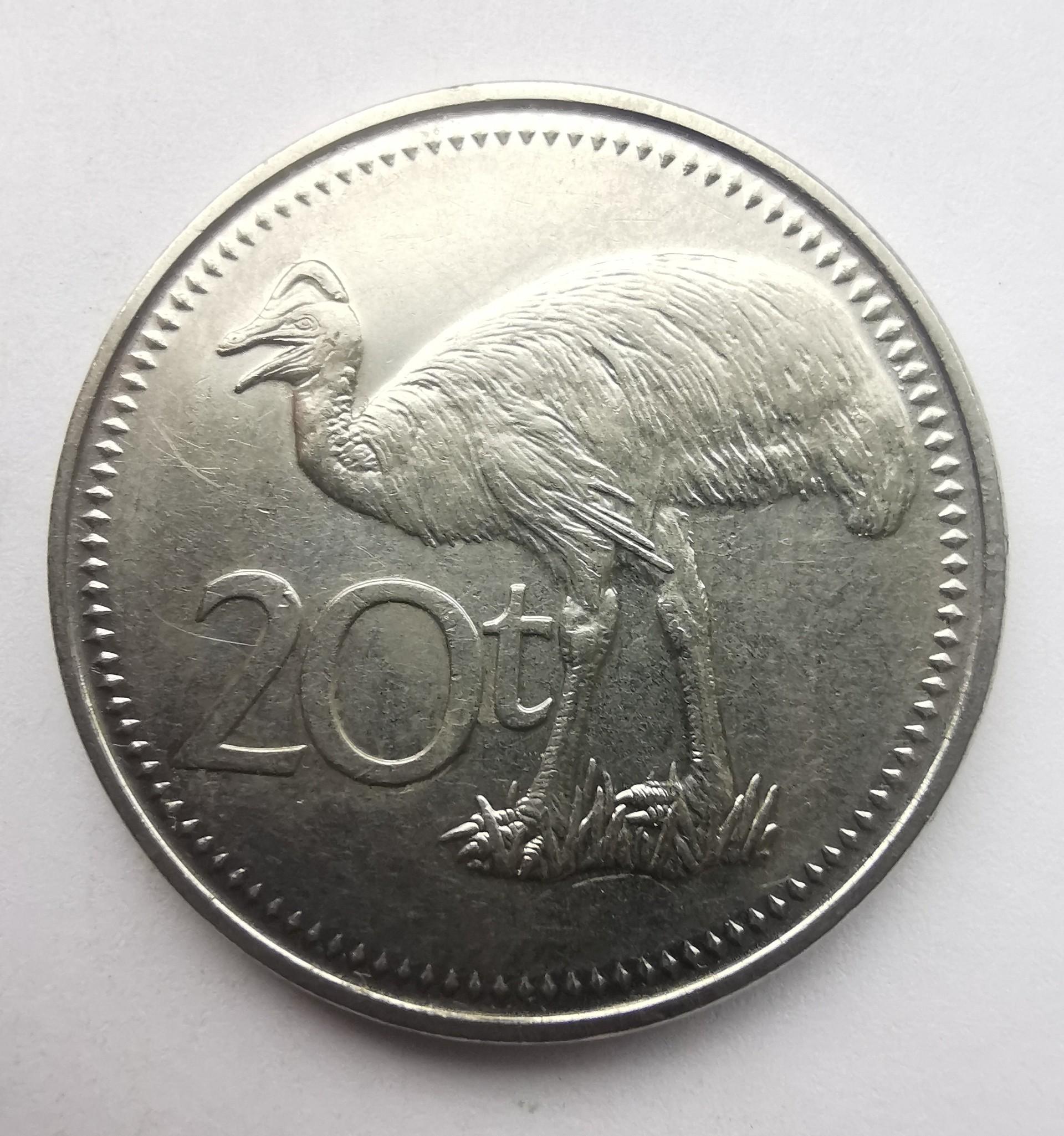 Papua Naujoji Gvinėja 20 toea 2005