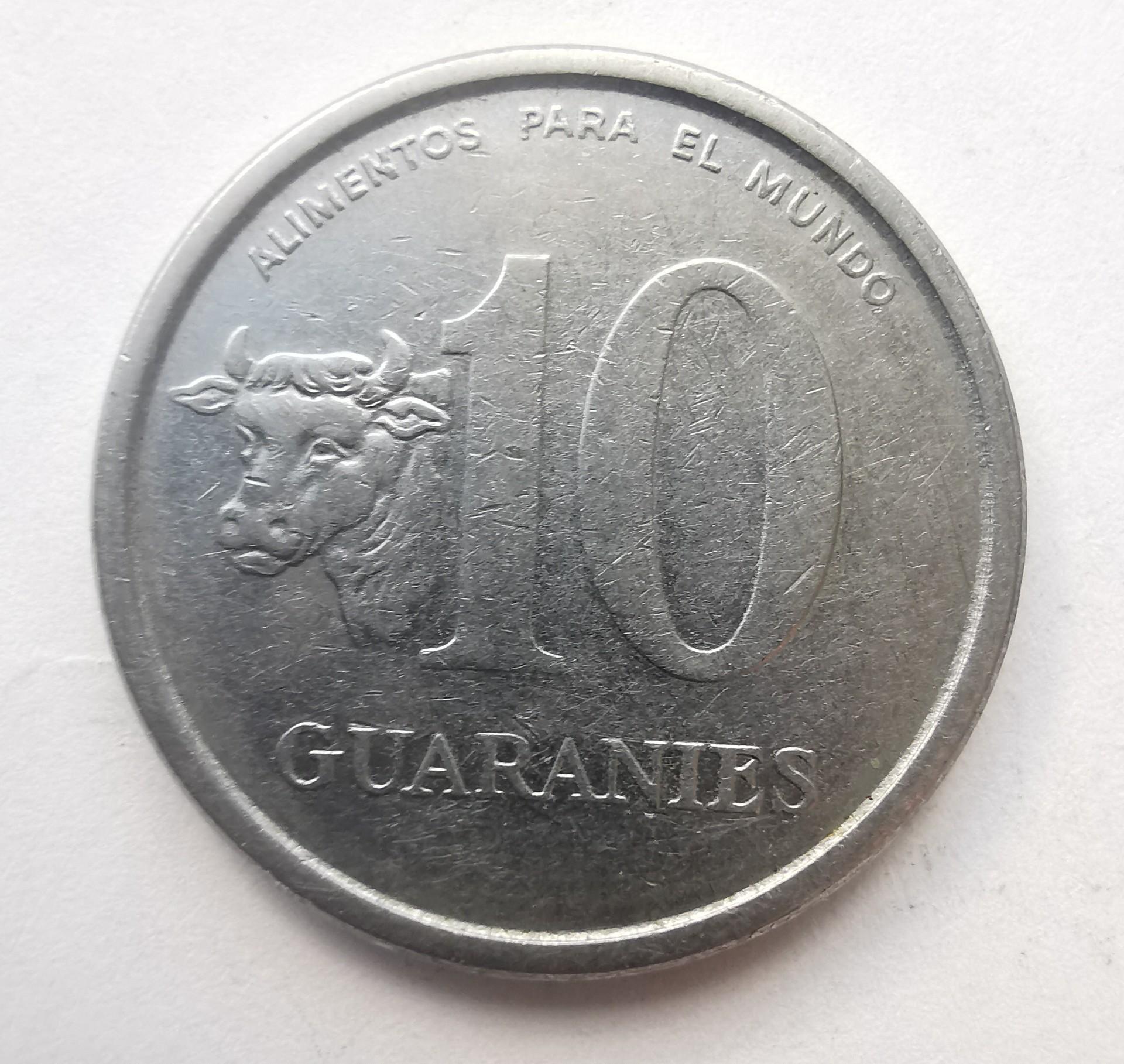 Paragvajus 10 guaranies 1978