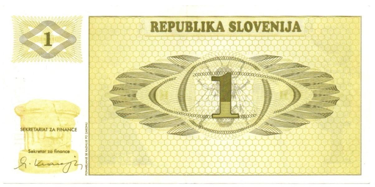 Slovėnija. 1 tolaras ( 1990 ) XF