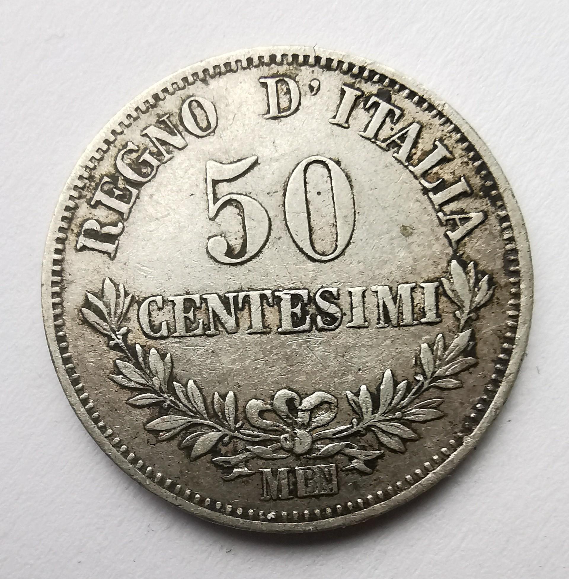 Italija 50 c 1863