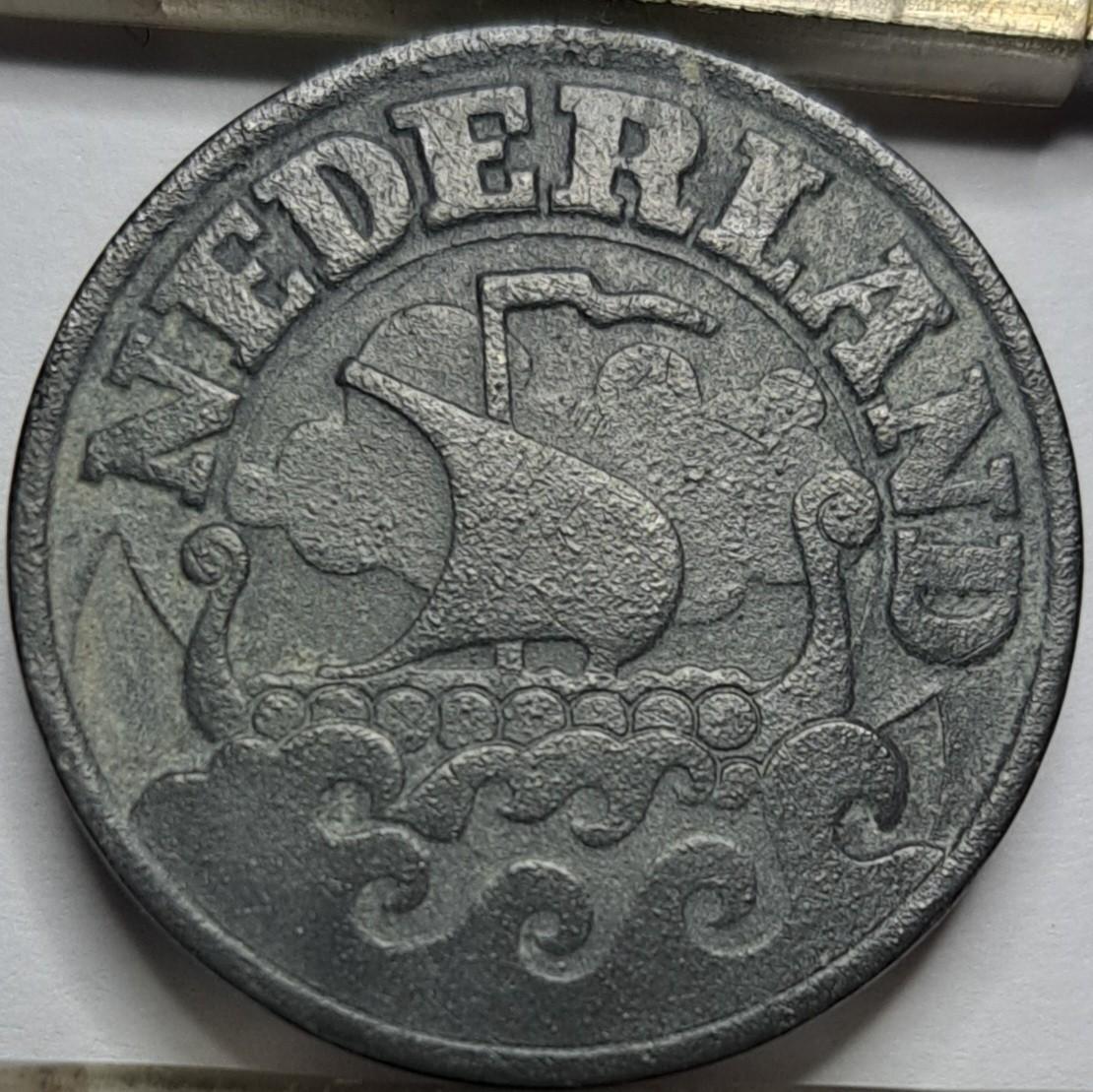 Nyderlandai 25 centai 1943 KM#174 (7868)