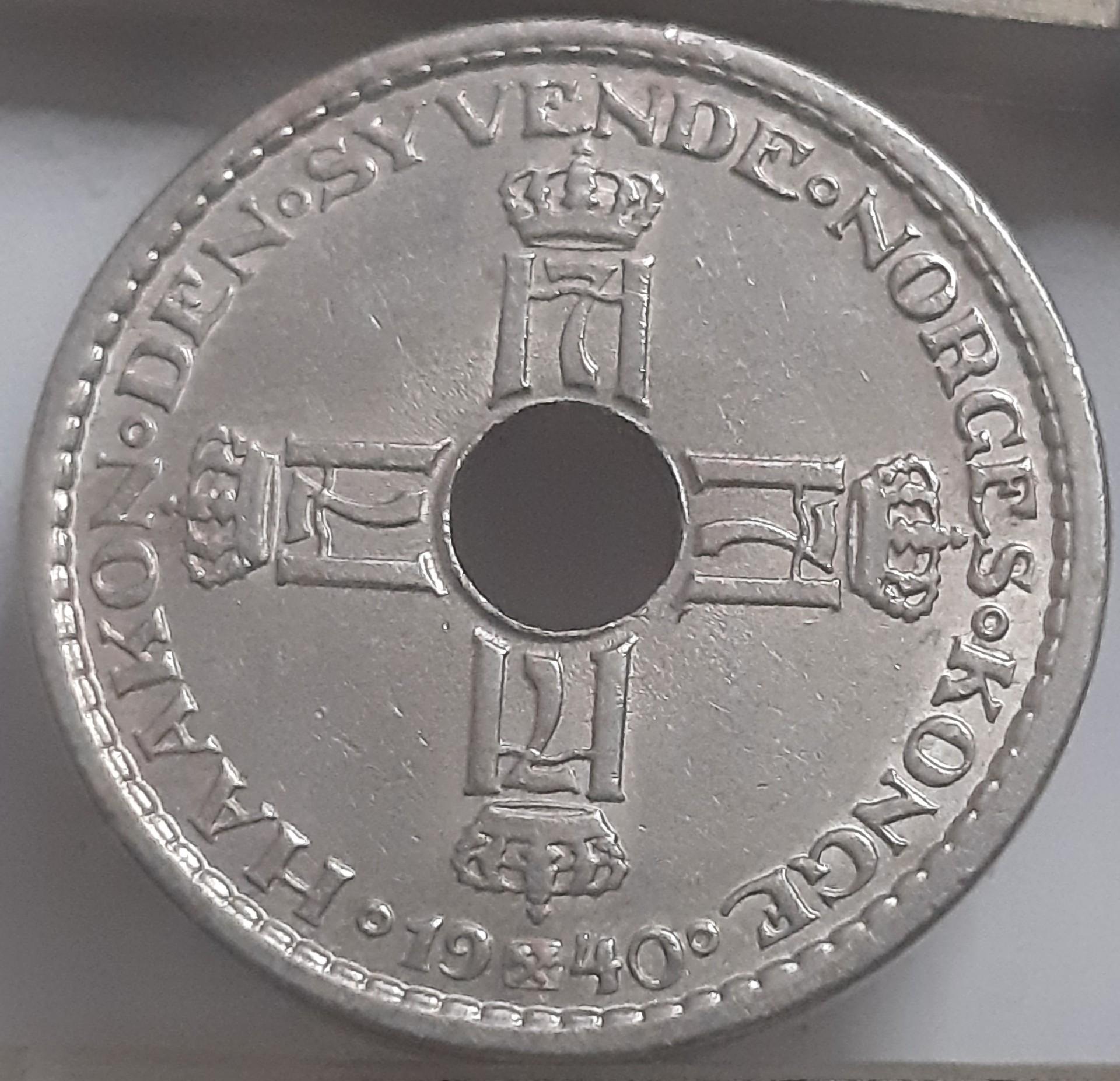 Norvegija 1 krona 1940 KM#385 (7876)