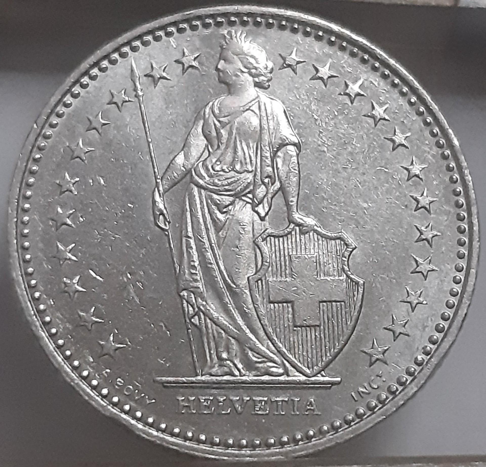 Šveicarija 1 frankas 1985 KM#24a (7878)
