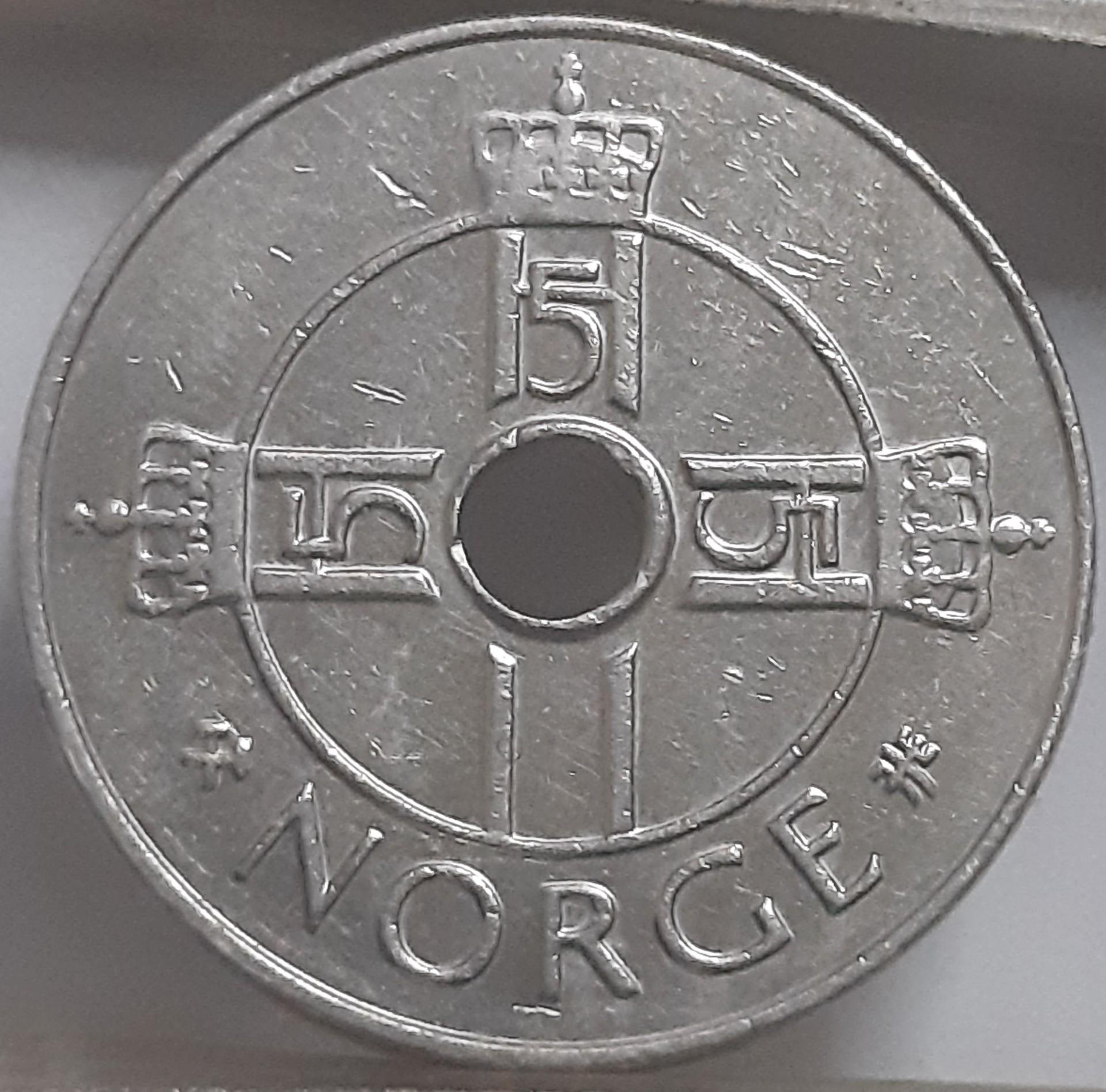 Norvegija 1 krona 2000 KM#462 (7880)