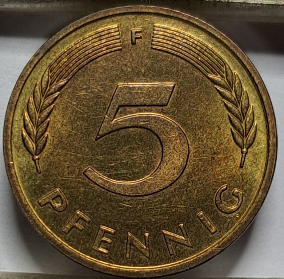 Vokietija 5 pfenigai F 1985 KM#107 (7891)