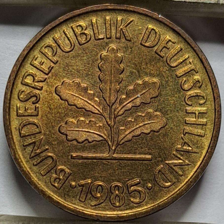 Vokietija 5 pfenigai F 1985 KM#107 (7891)