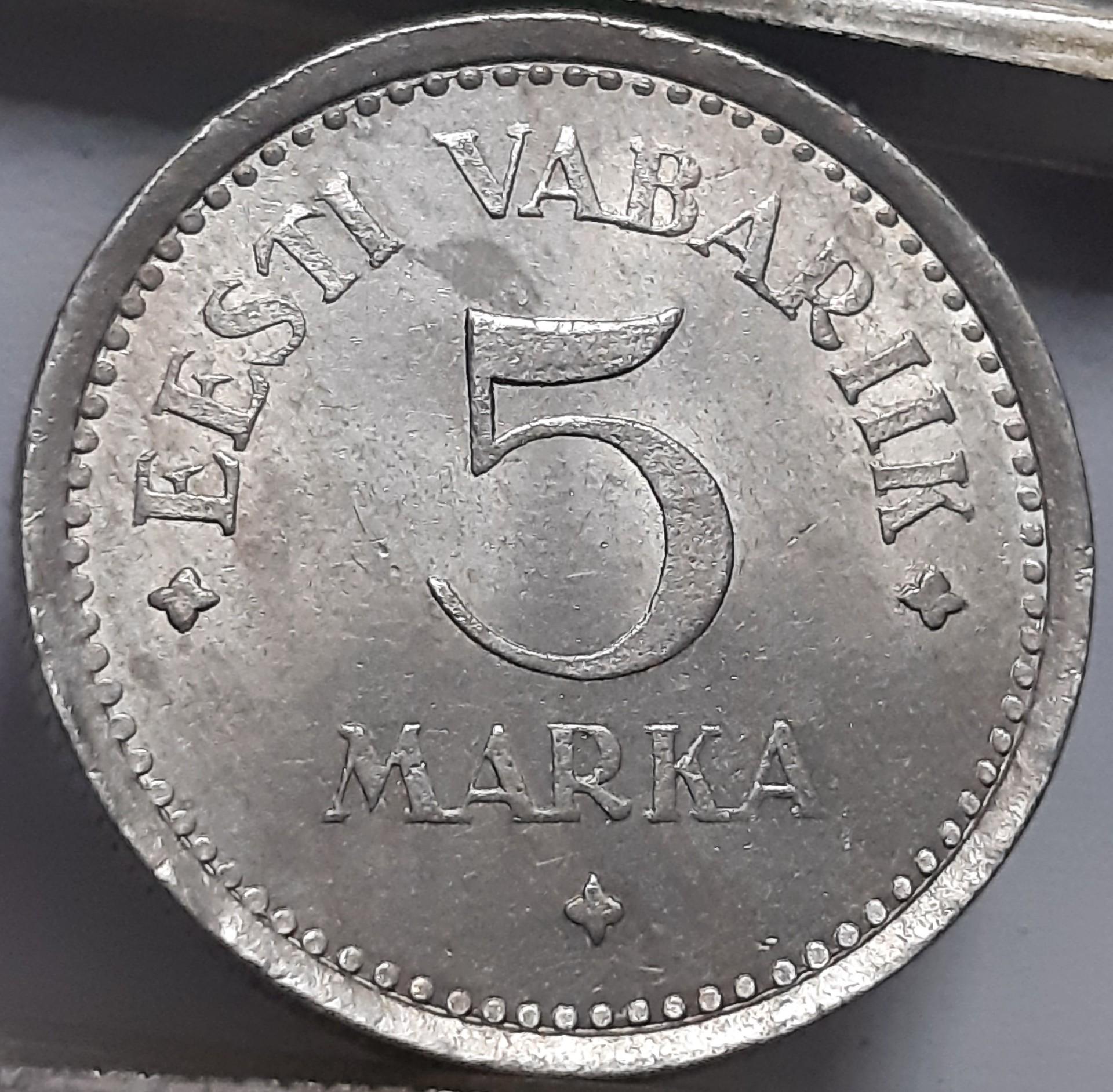 Estija 5 markės 1922 KM#3 (7896)