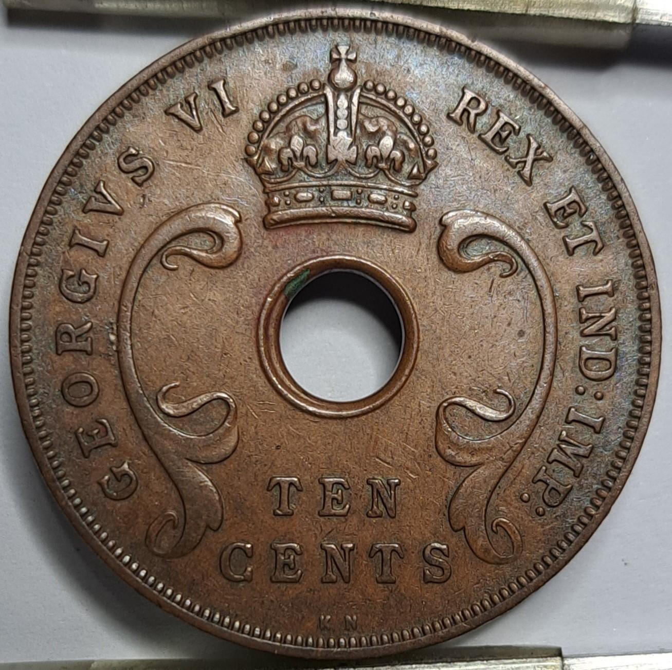 Britų Rytų Afrika 10 centų KN 1937 KM#26 (7903)
