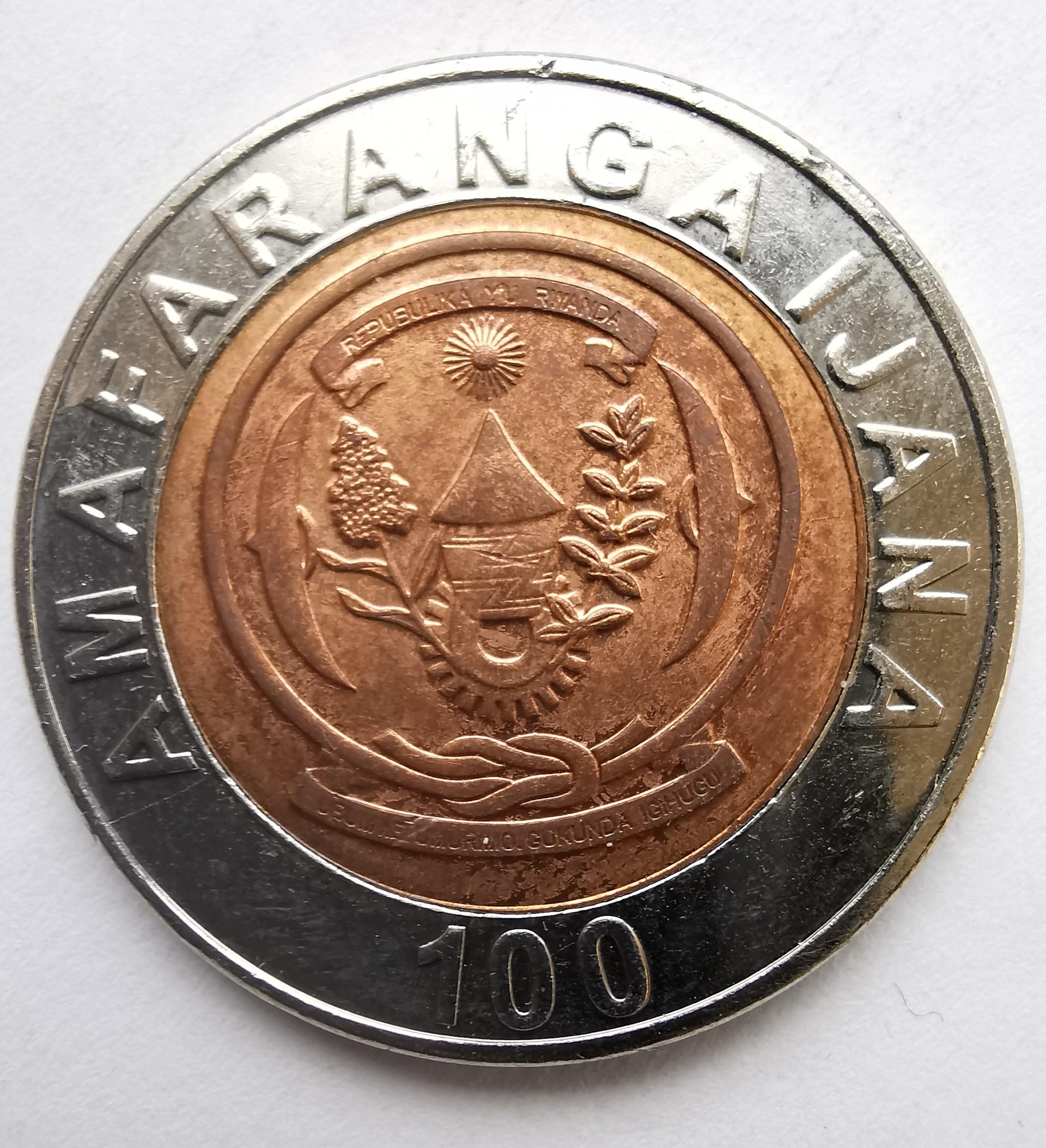 Ruanda 100 frankai 2007