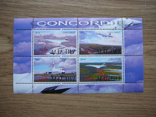 g167a Lektuvai - Concorde Malavis 2010 svarus MNH