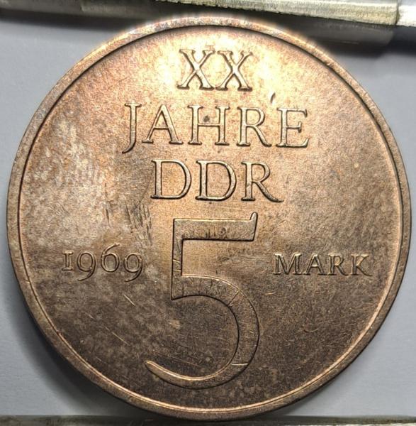 Vokietija VDR 5 markės 1969 proginė KM#22 (7912)