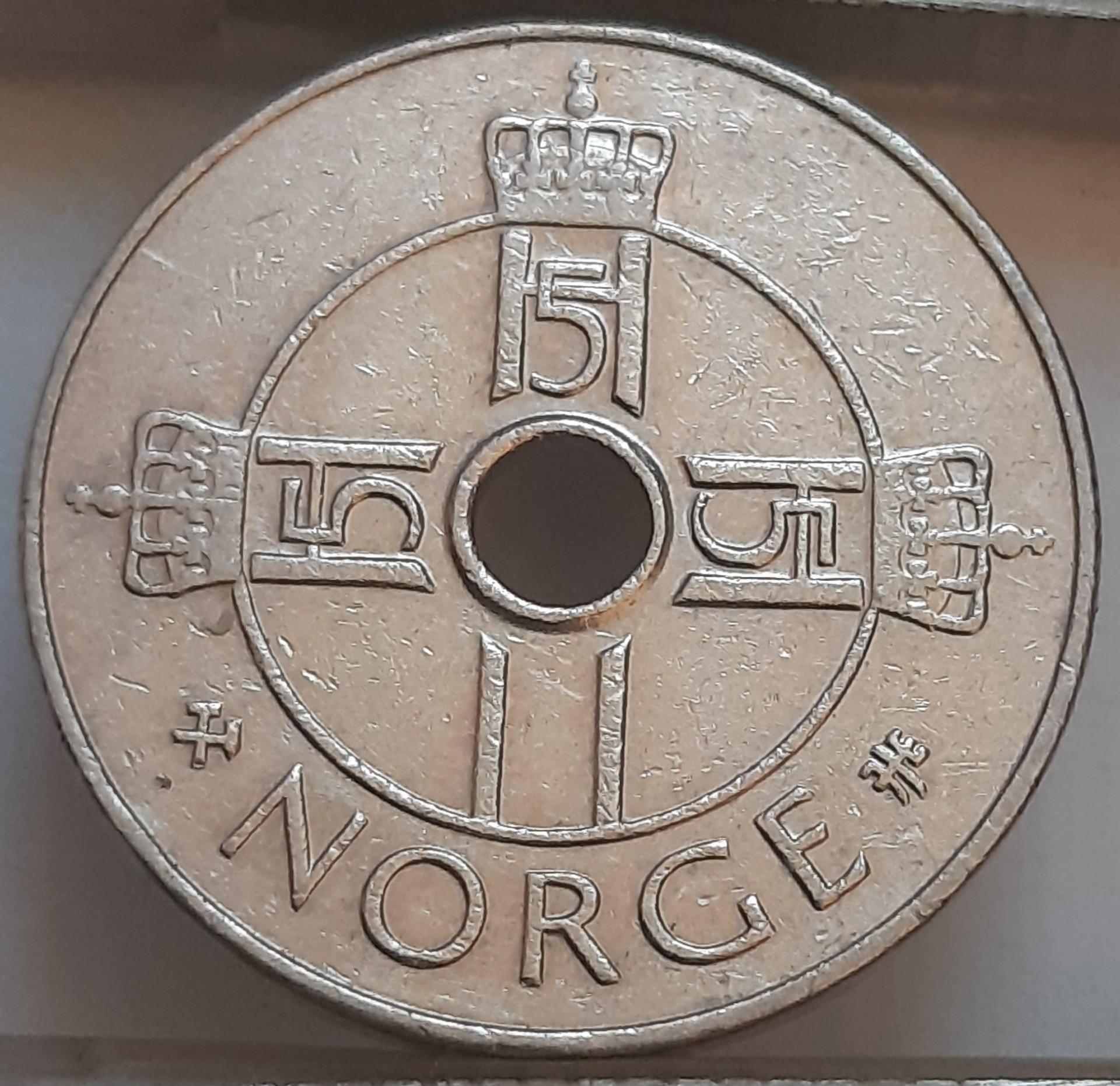 Norvegija 1 krona 1997 KM#462 (7943)