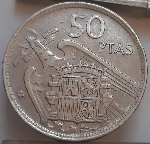 Ispanija 50 pesetų (58) 1957 KM#788 (7940)