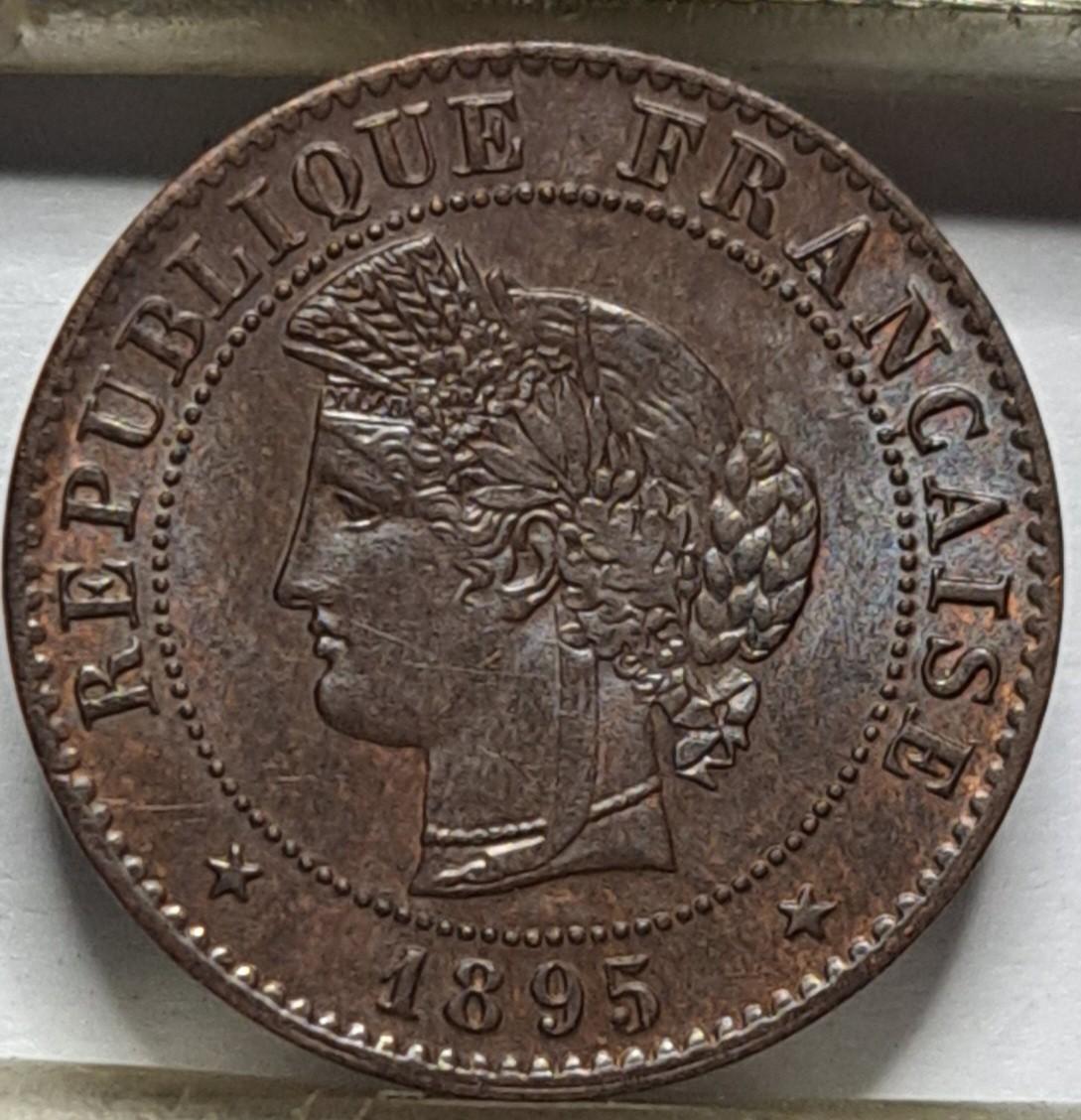 Prancūzija 1 santimas 1895 KM#826 (7953)