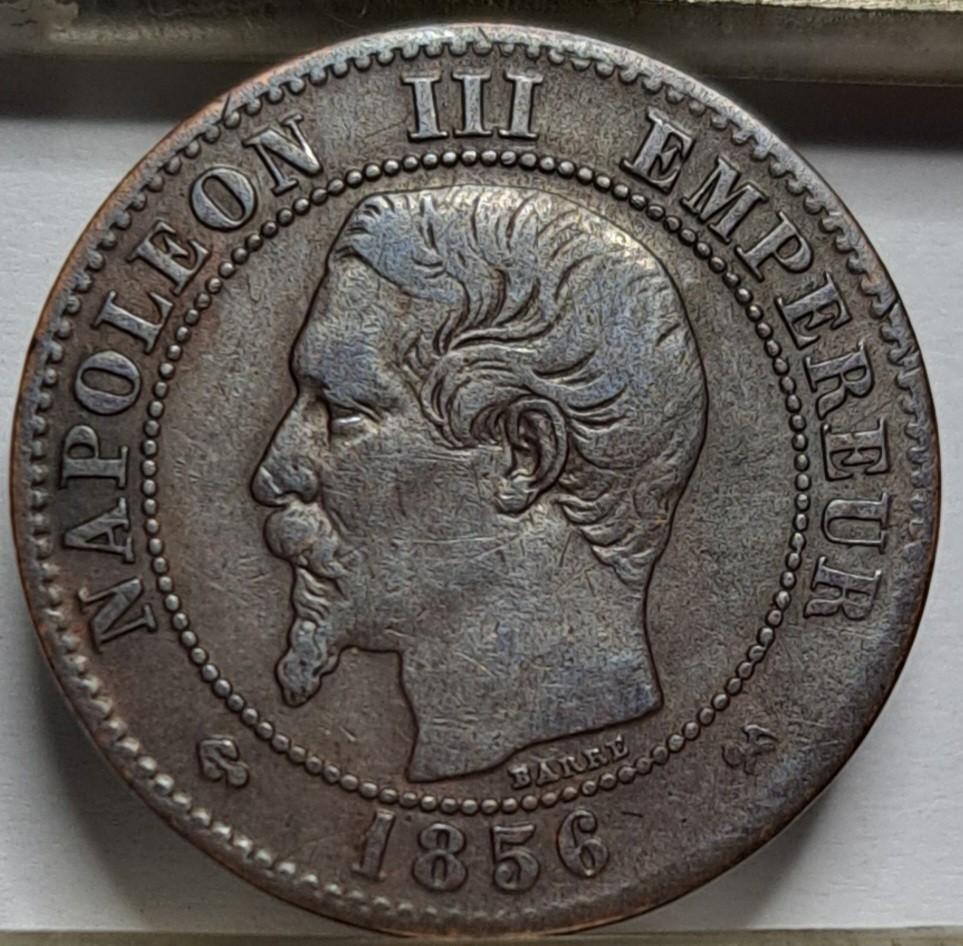 Prancūzija 2 santimai B 1856 KM#776 (7954)