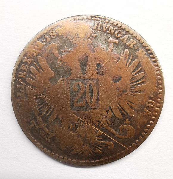 Austrija 20 kreuzer 1870