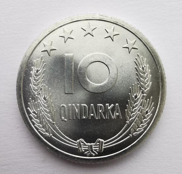 Albanija 10 qindarka 1964