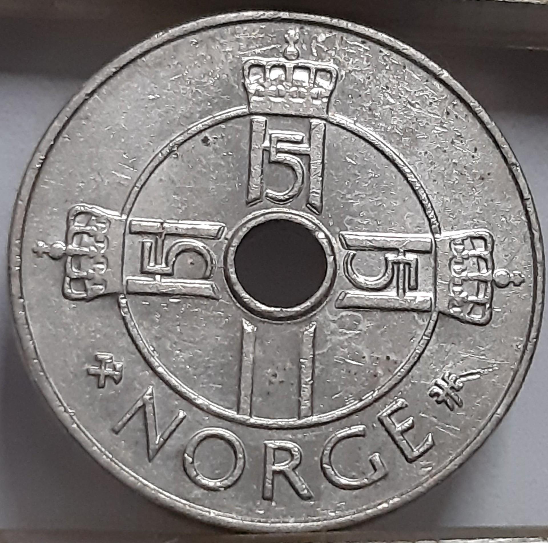 Norvegija 1 krona 1997 KM#462 (7961)