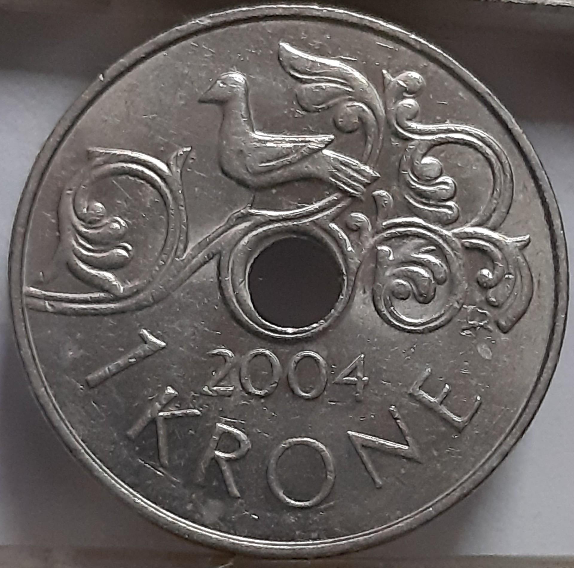 Norvegija 1 krona 2004 KM#462 (7962)