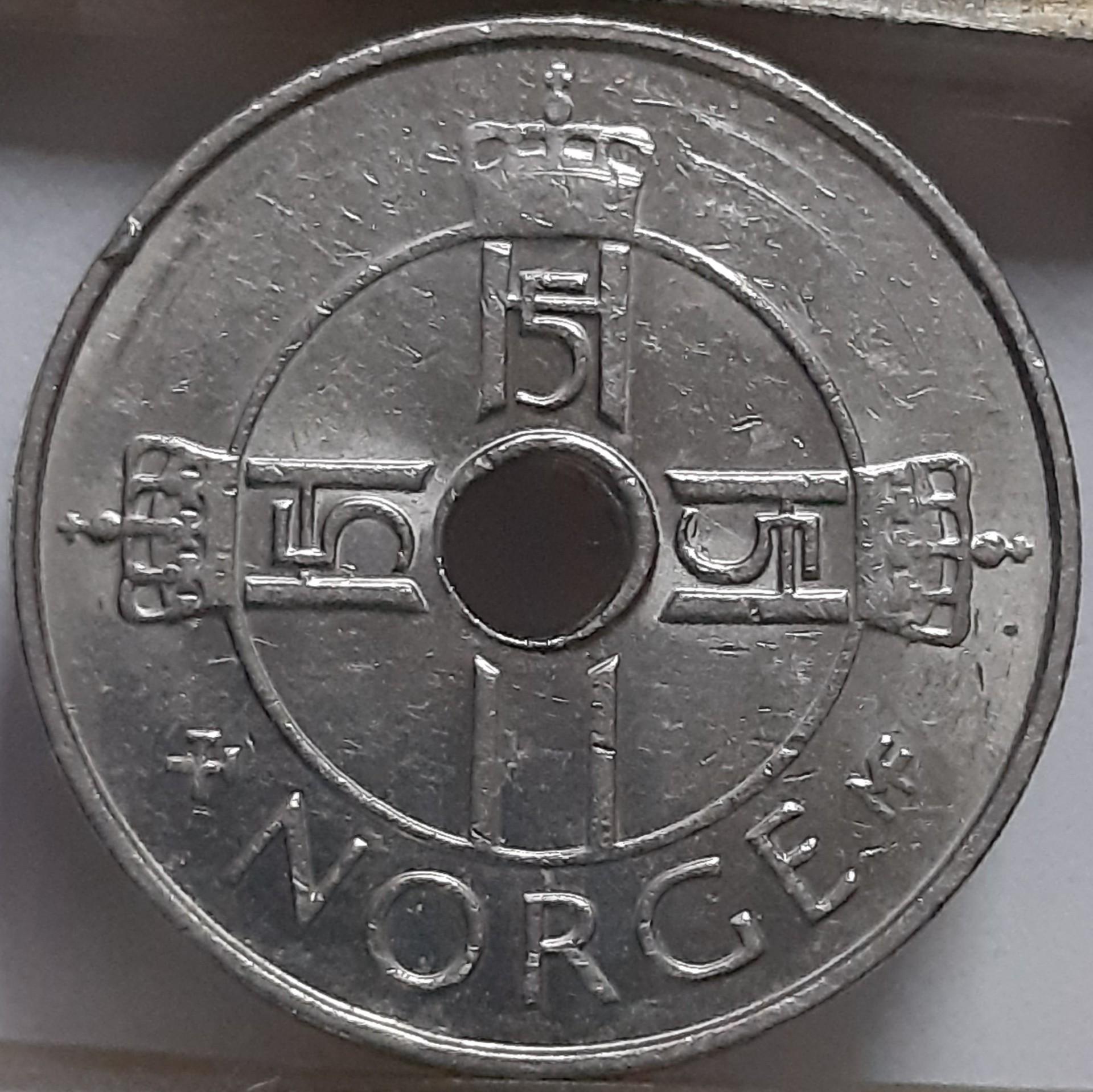 Norvegija 1 krona 2004 KM#462 (7962)