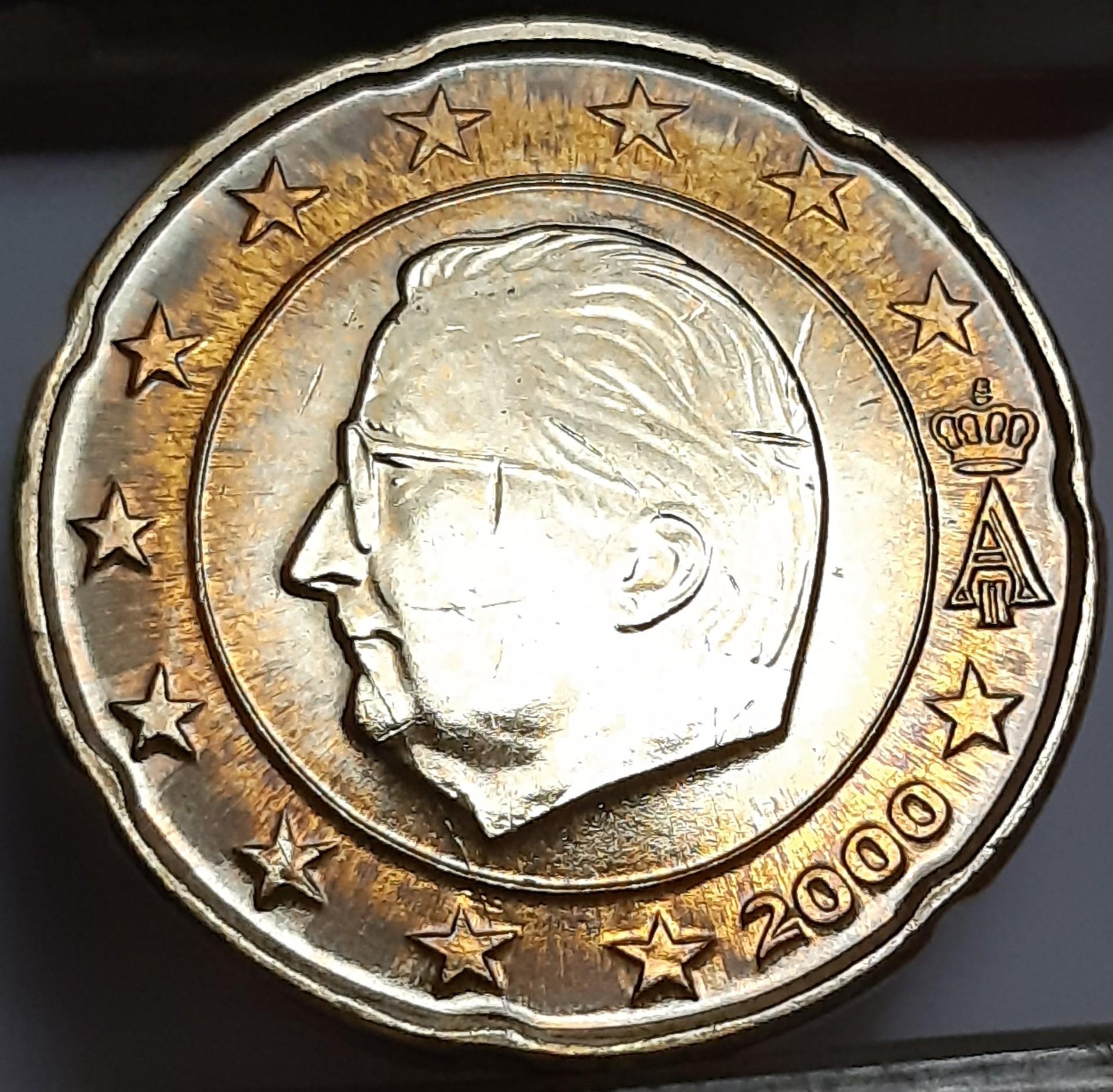 Belgija 20 euro centų 2000 KM#228 (7972)