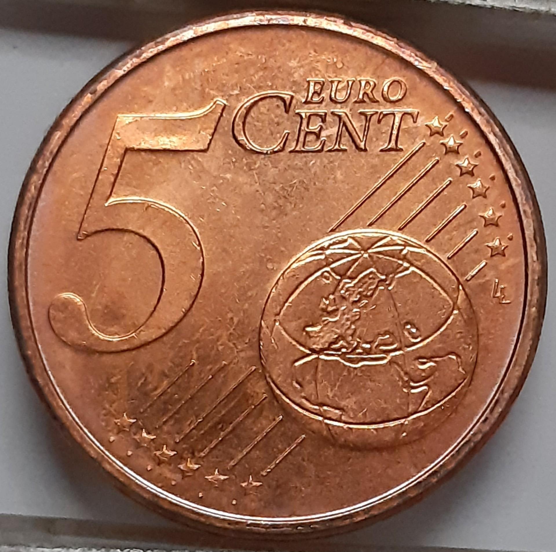 Vokietija 5 euro centai F 2002 brokas KM#209 (7977