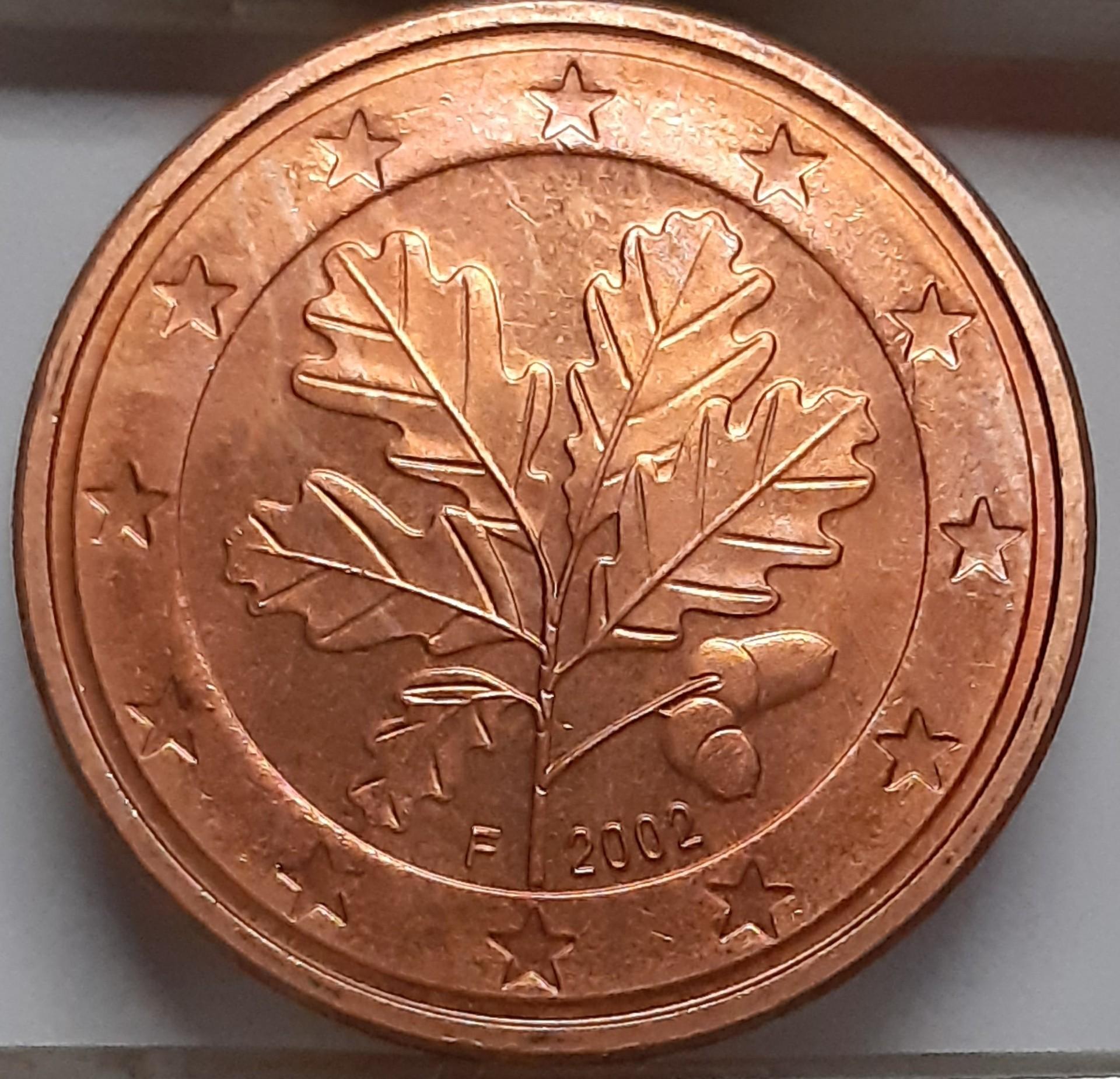 Vokietija 5 euro centai F 2002 brokas KM#209 (7977