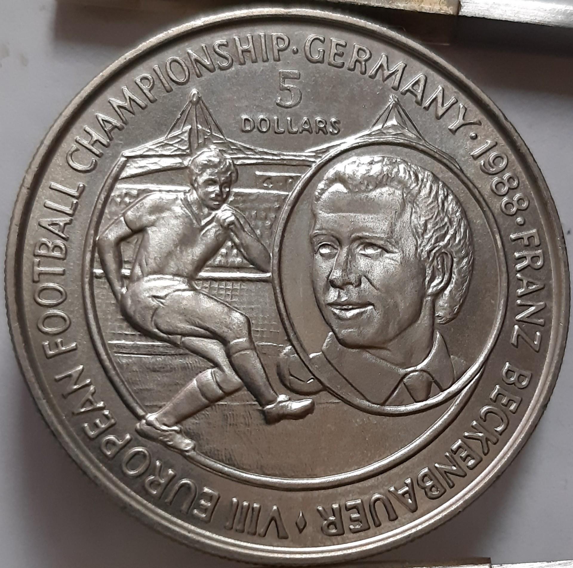 Niujė 5 doleriai 1988 UNC proginė KM#12 (8086)