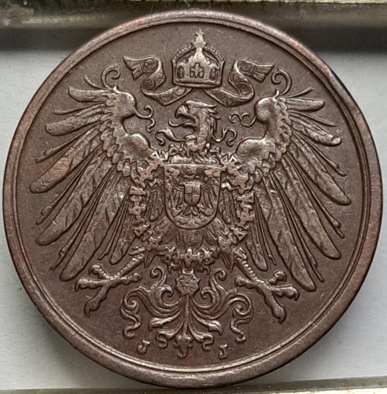 Vokietija 2 pfenigai J 1916 KM#16 RETA (8105)