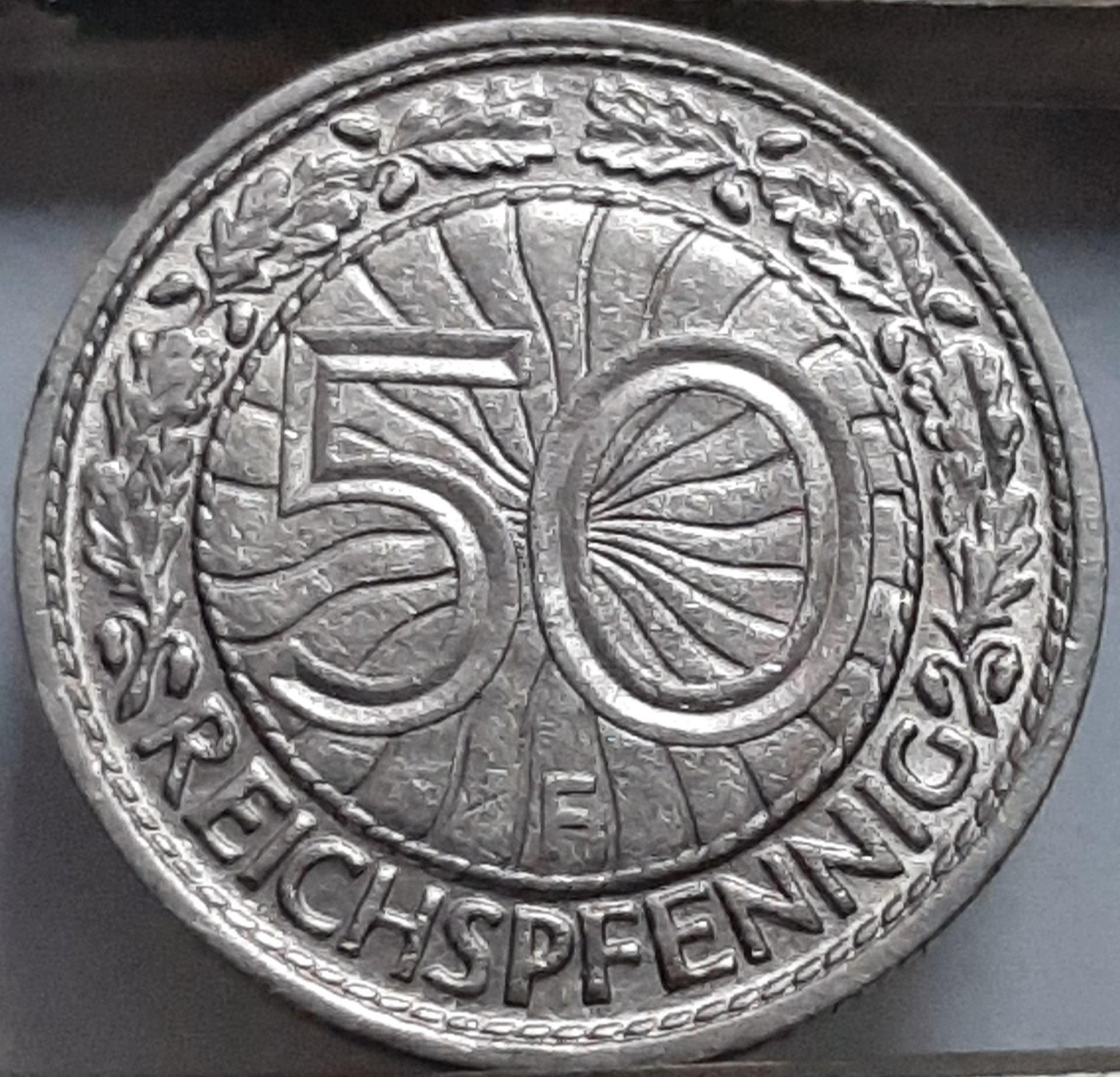 Vokietija 50 reichspfenigų F 1928 KM#49 (8109)
