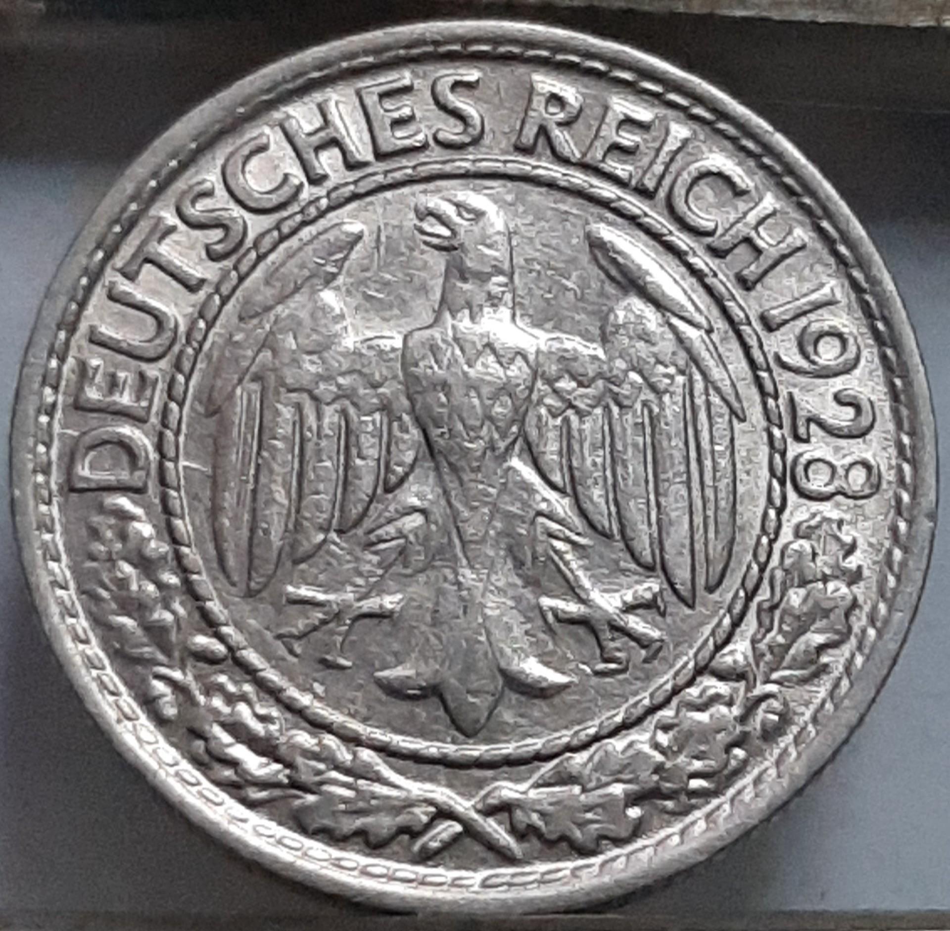 Vokietija 50 reichspfenigų F 1928 KM#49 (8109)