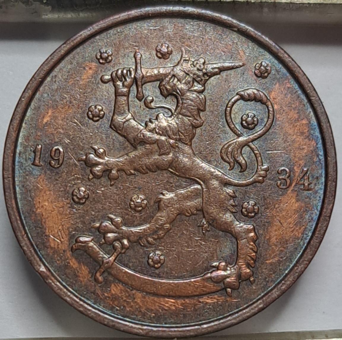 Suomija 10 pensų 1934 KM#24 (8124)