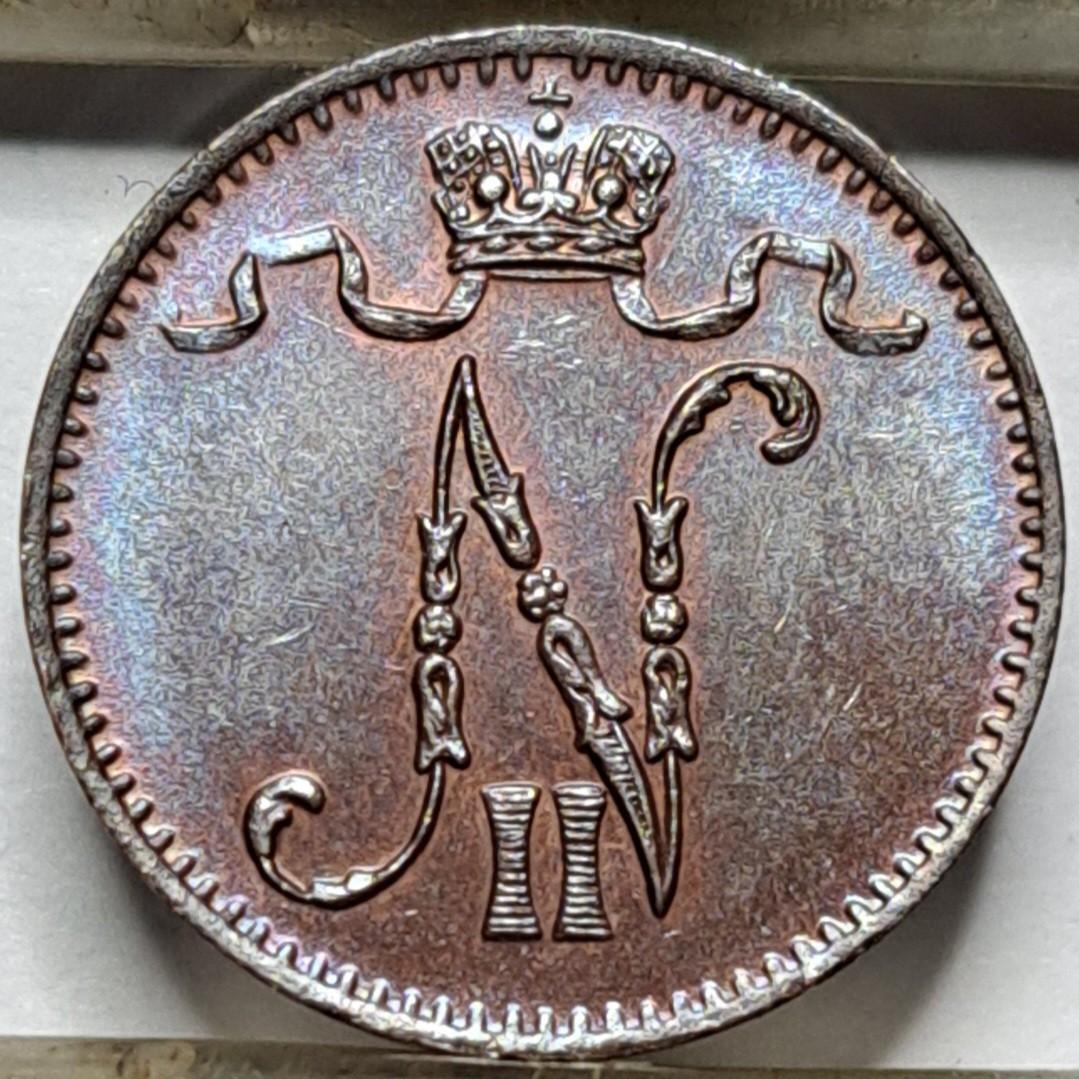 Suomija 1 pensas 1902 KM#13 (8153)