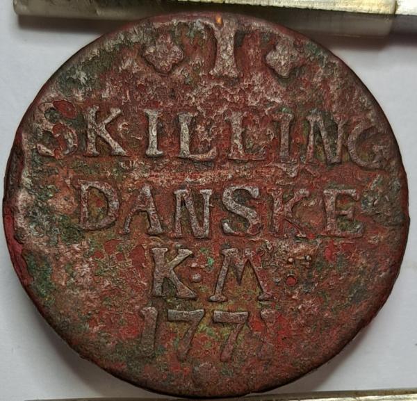 Danija 1 skilingas 1771 KM#616 (8157)