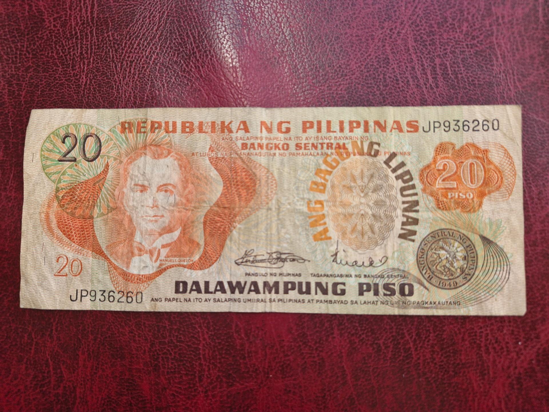 20 Piso 1970 Filipinai P-155a