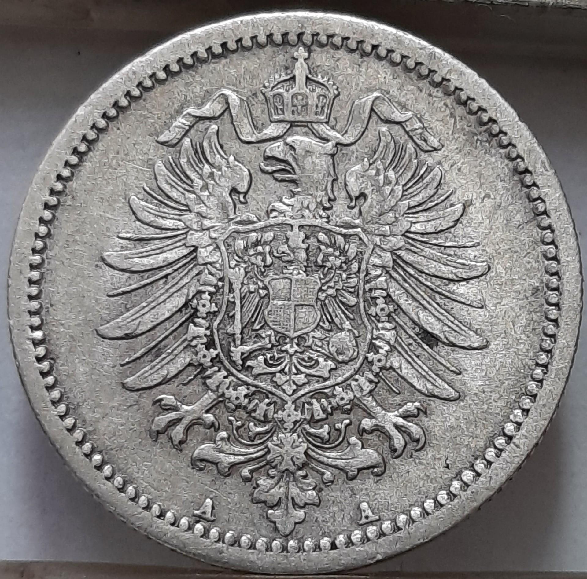 Vokietija 50 pfenigų A 1876 KM#6 (8200)