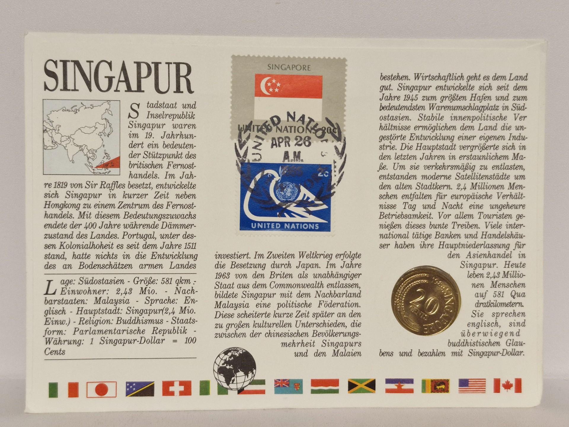 Singapūras 20 centų, 1984 KM# 4 Numizmatiniam voke