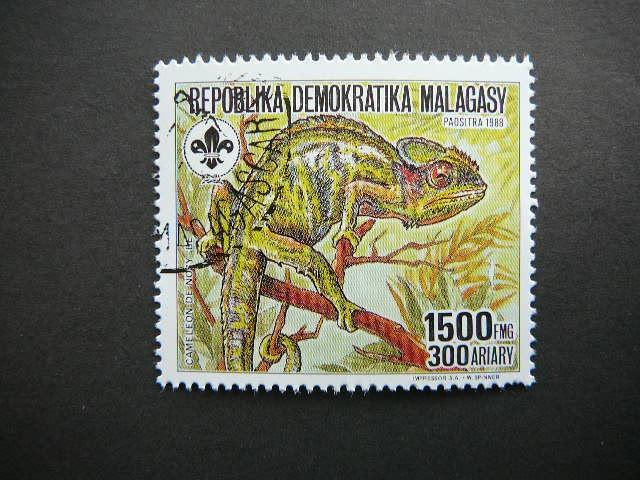 Madagaskaras 1988 Chameleonas Skautai antsp. #1