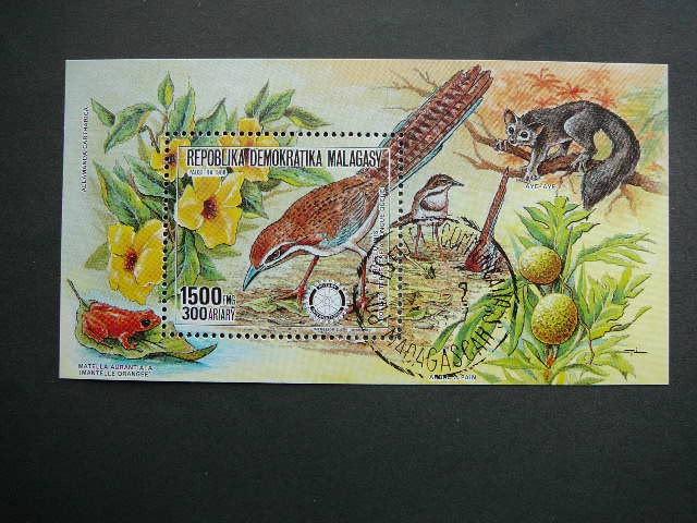 Madagaskaras 1988 Pauksciai Varles Rotary antsp 43