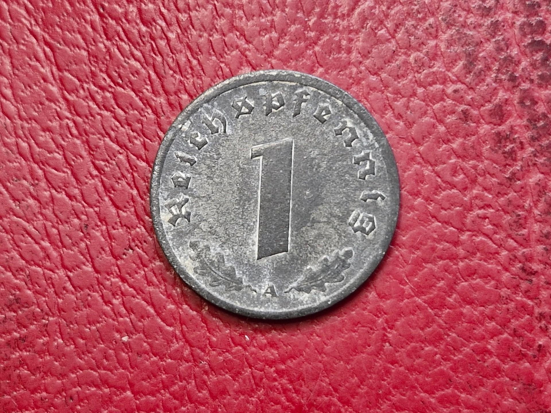Trečiasis Reichas 1 reichspfenigas, 1945A KM# 97