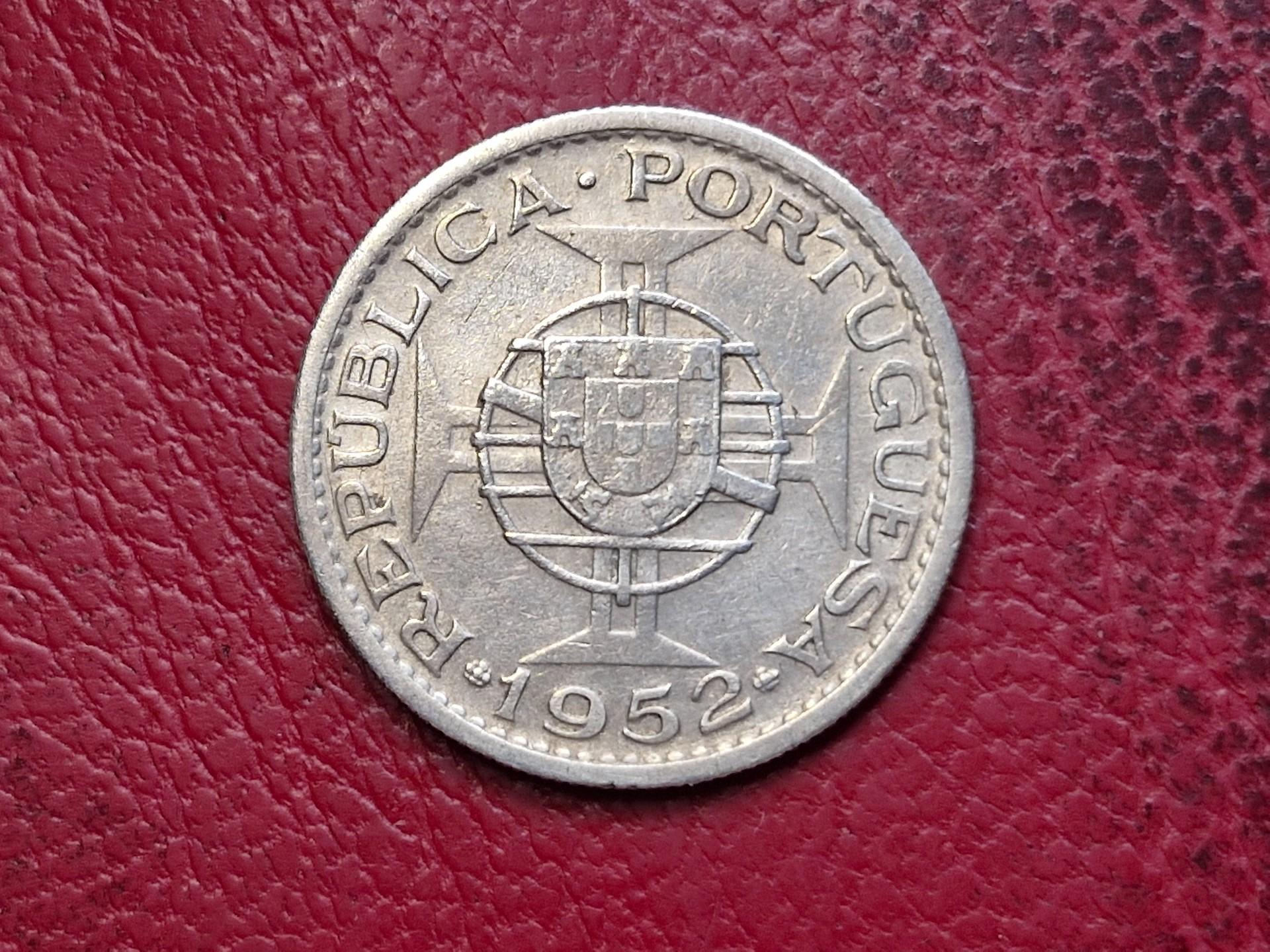 Angola 10 eskudų, 1952 KM# 73 AG 0.720
